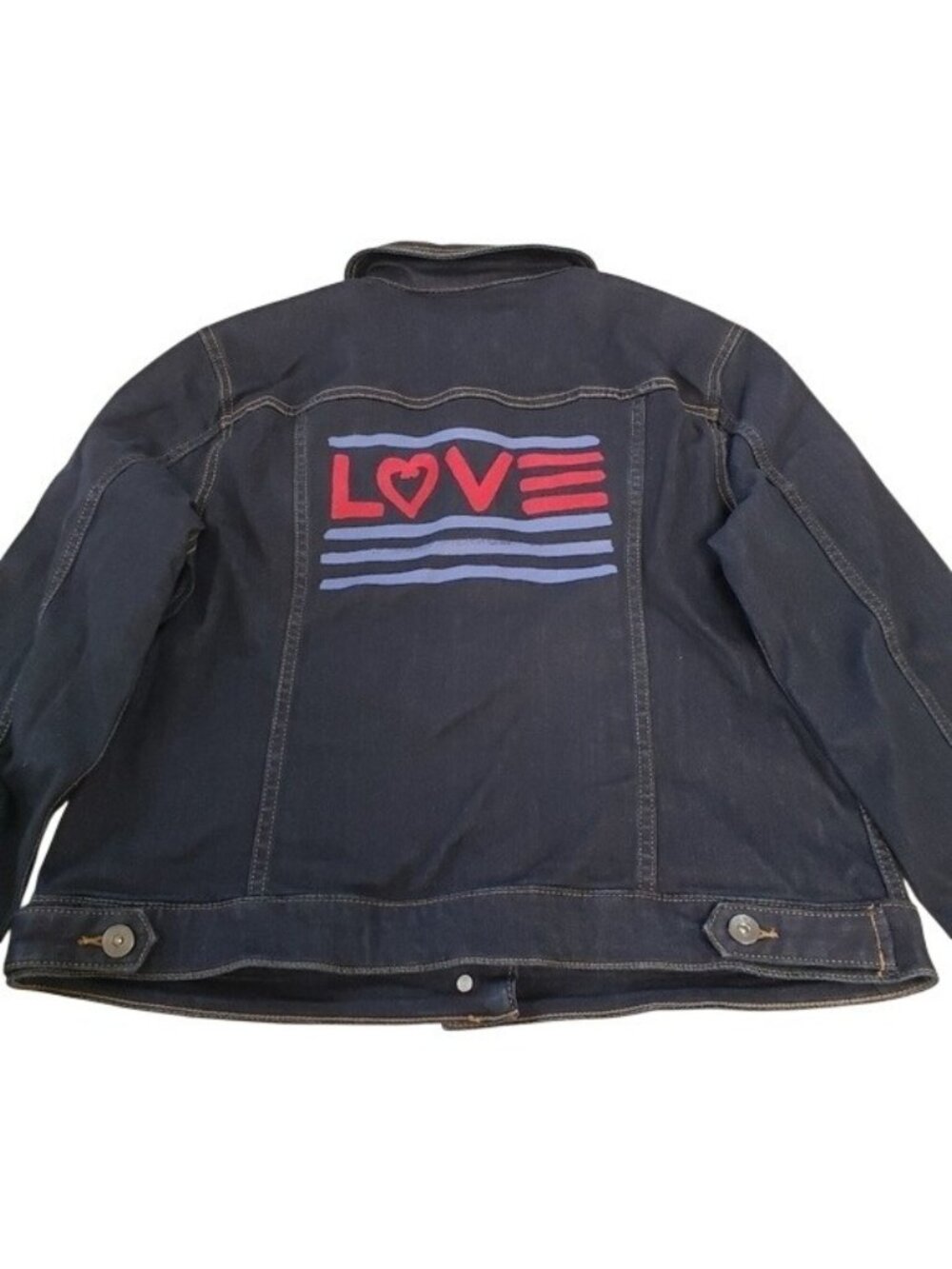 EV1 Womens Blue Jean Love Button Up Jacket Size Medium - Picture 2 of 3